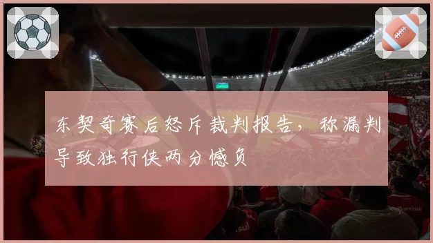东契奇赛后怒斥裁判报告，称漏判导致独行侠两分憾负